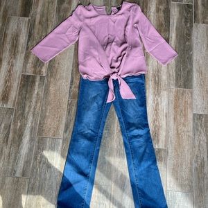 SOLD 3 for $20 Ann Taylor Petite Dusty Rose Blouse